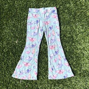Posh Peanut Butterfly Print Spring Flared Bottoms 3-4T